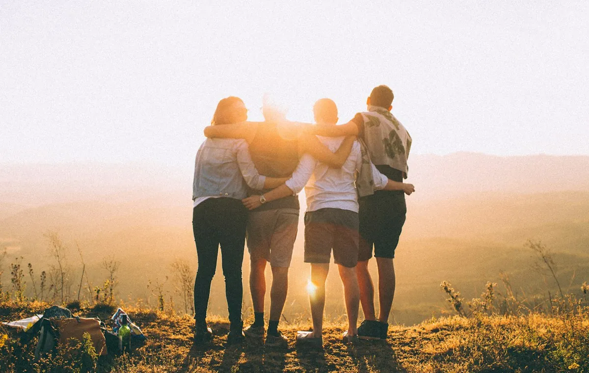 People connecting and talking together