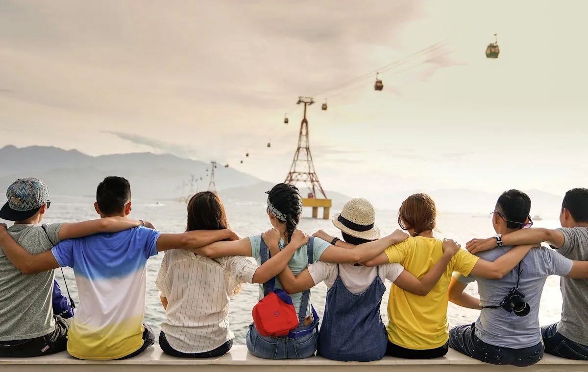Friends spending time together outdoors