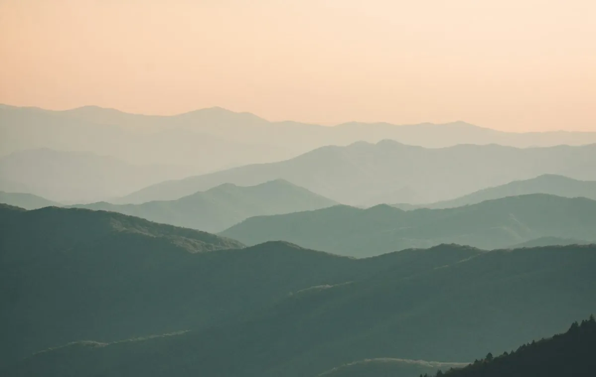 Mountain scenery beneath open sky